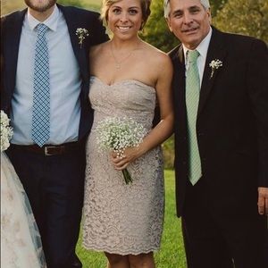 David’s bridal bridesmaid dress - biscotti